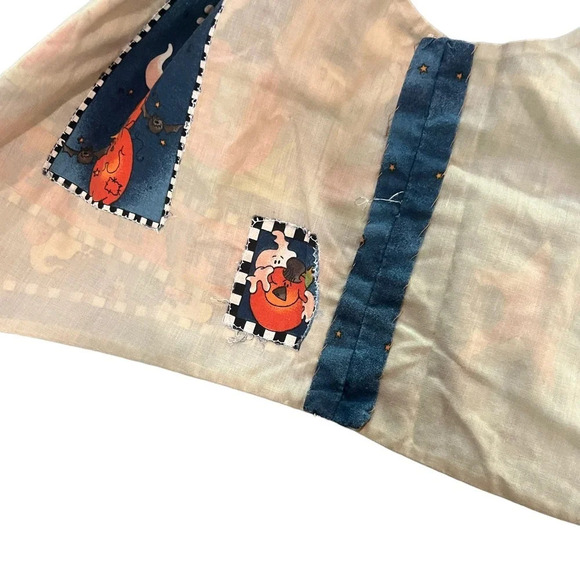 VINTAGE Women's Halloween Haunted House Reversible Quilted Handmade Vest Size XL - Picture 3 of 8